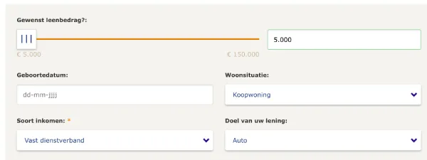 start aanvraag de nederlandse kredietmaatschappij