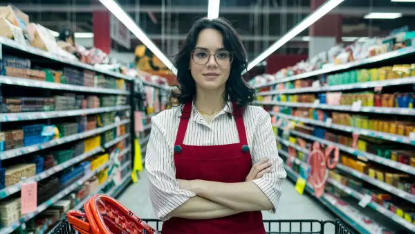 werk in supermarkt